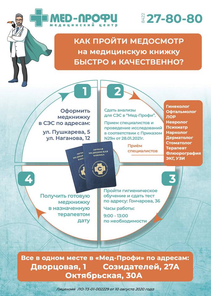Как оформить медицинскую книжку для работы через Госуслуги