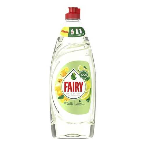 Средство для мытья посуды Fairy Pure & Clean Бергамот и Имбирь 650мл в Иголочка