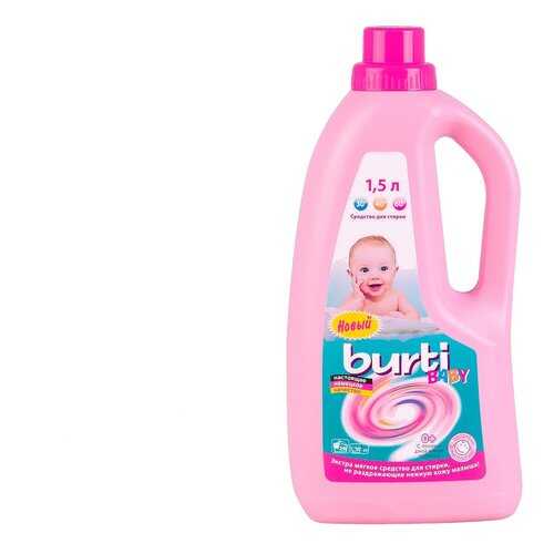 Гель для стирки Burti liquid baby для детского белья 1.5 л в Иголочка