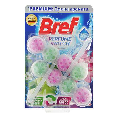 Средство чистящее для унитаза Bref Perfume Switch Цветущая яблоня и Лотос 2шт*50г в Иголочка