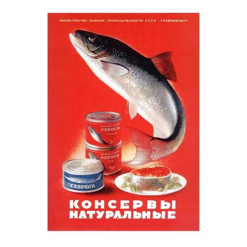 Плакат СТ-Диалог Консервы натуральные, СОВ-535, лам.бумага, 40х60 см в Иголочка